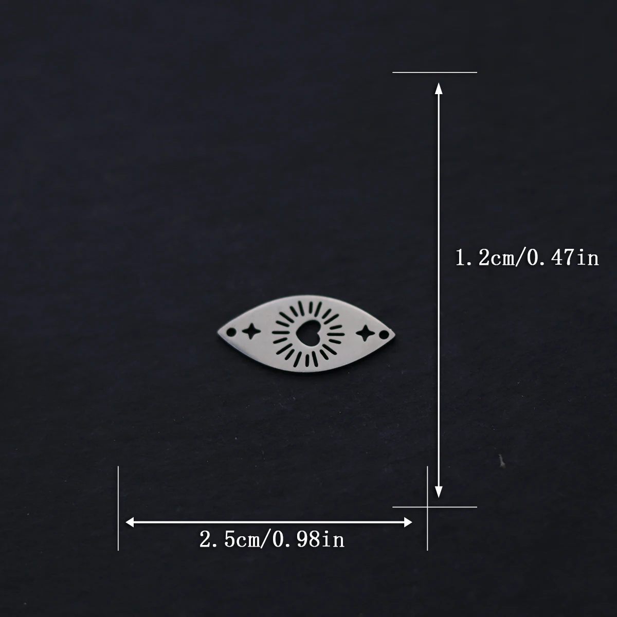 3pcs Stainless Steel Evil Eye Pendant Hollow Heart Sun Star Charms For Jewelry Making Supplies DIY Necklace Bracelet Earrings