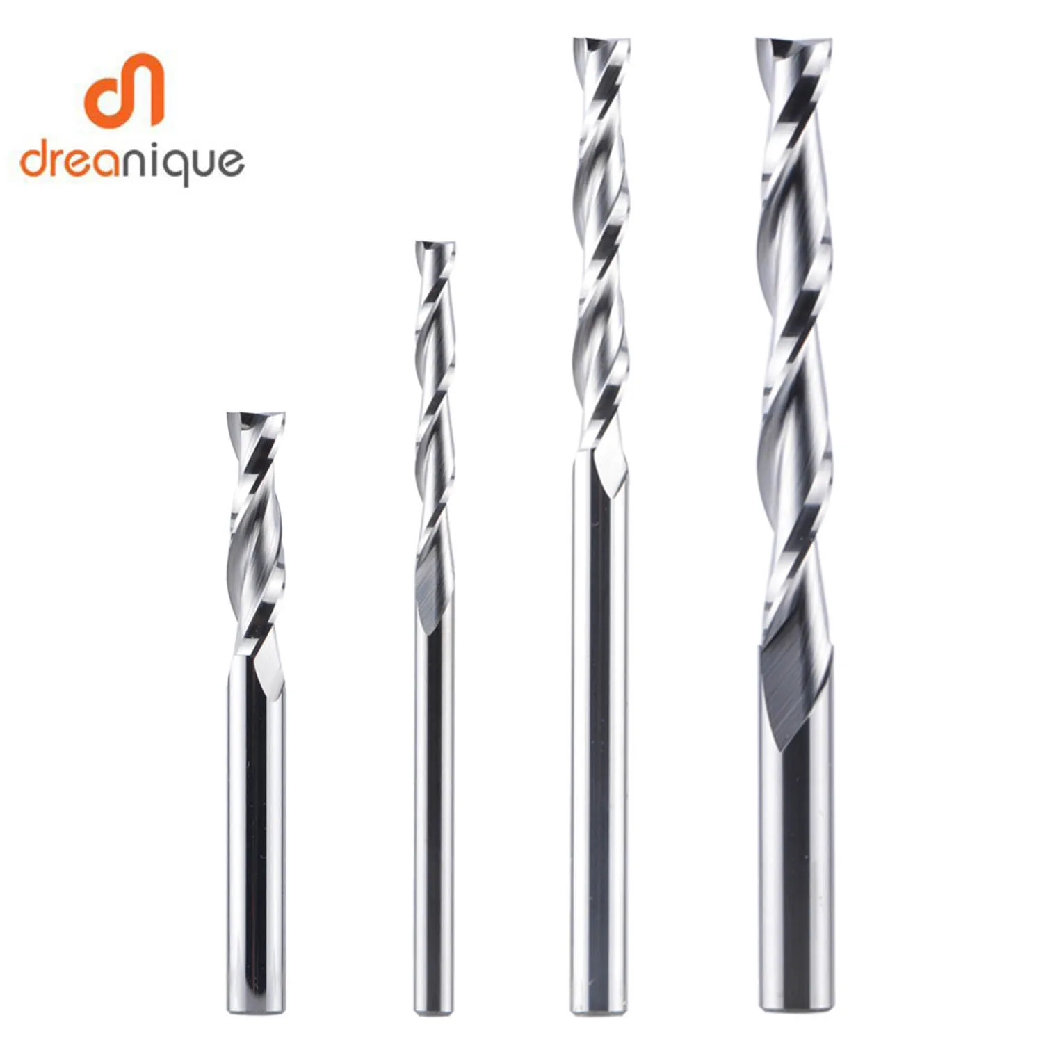 Dreanique 1pc up Corte Fresa de Carboneto Sólido 3.175 mm Flauta Espiral Roteador Bit Carboneto Fresa Madeira Mdf