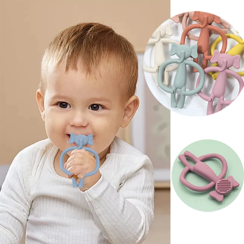 

Child Teething Silicone Nursing Teether Gifts Newborn Dental Care Teether Toy Teething Baby Stuff Growth Memorial Photo Props