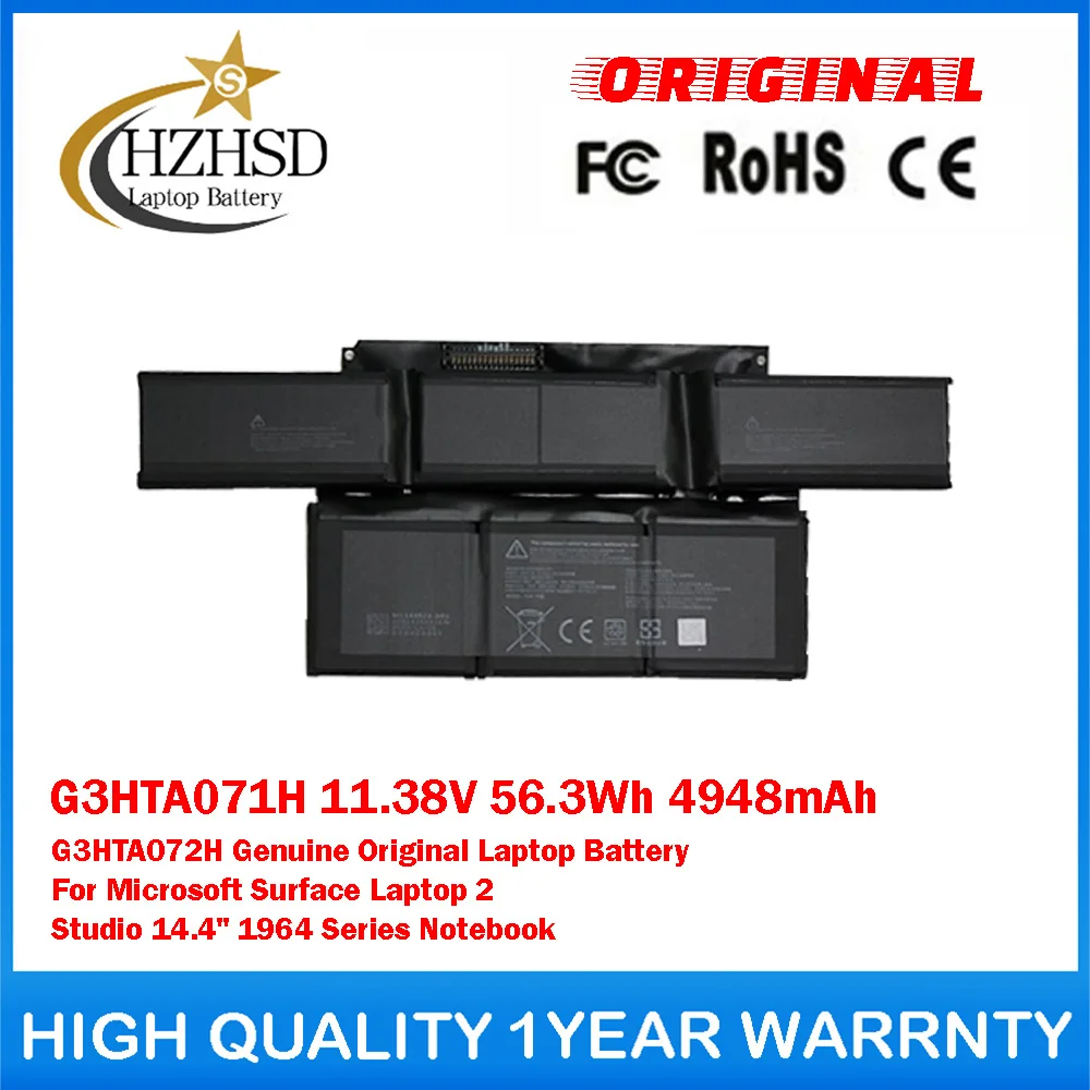 

G3HTA071H 11.38V 56.3Wh 4948mAh G3HTA072H Genuine Original Laptop Battery For Microsoft Surface Laptop2 Studio 14.4" 1964 Series