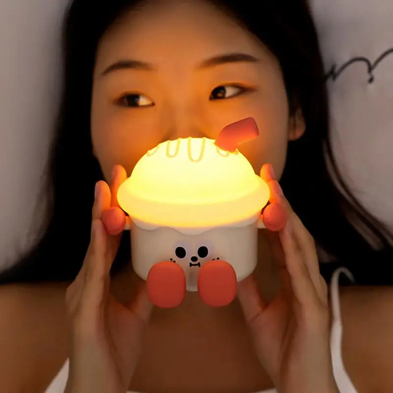 Portátil night light mesa noite lâmpada ajustável luzes do quarto não-brilhante iluminação led lâmpada interior para fralda de alimentação noturna