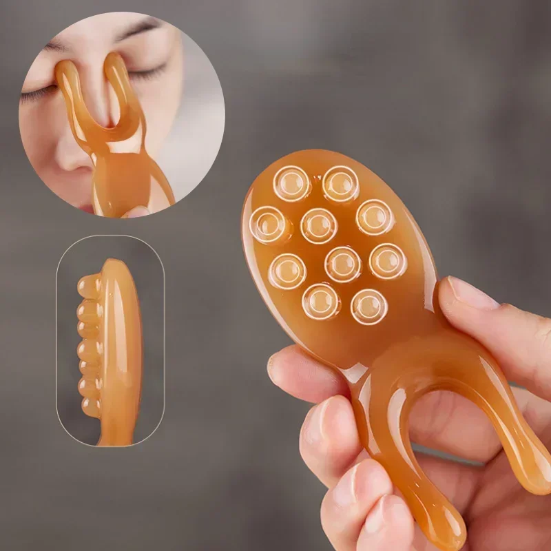 Resin Face Lifting Guasha Scraping Massage Facial Tools Massage Plate Reduce Puffiness Nose Lifting Nose Massager Beauty Health