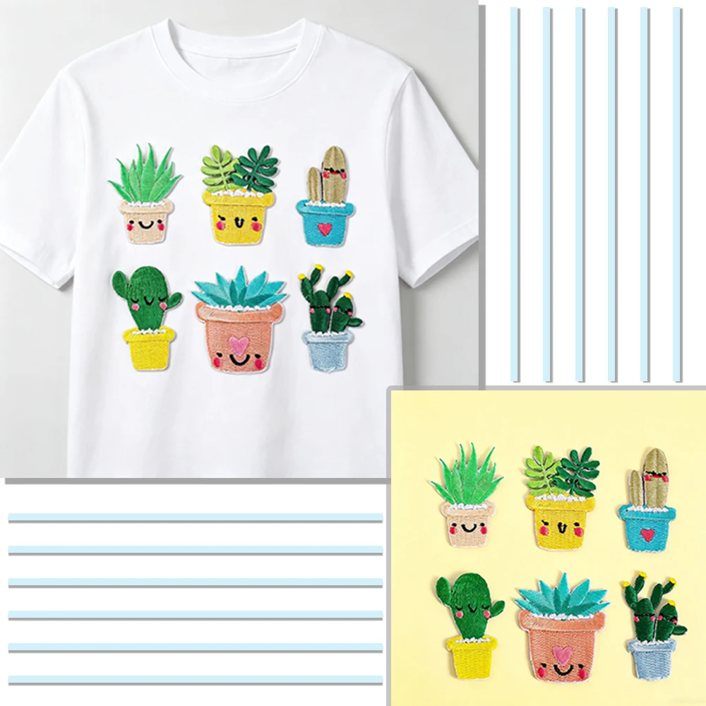 Niedlicher Kaktus-Stickerei-Aufnäher zum Aufbügeln oder Aufnähen, Topfpflanze mit Gesicht für Kapuzenpullover, Rucksäcke, Kawaii-Stil, Geschenk für Freundinnen – Detail 1