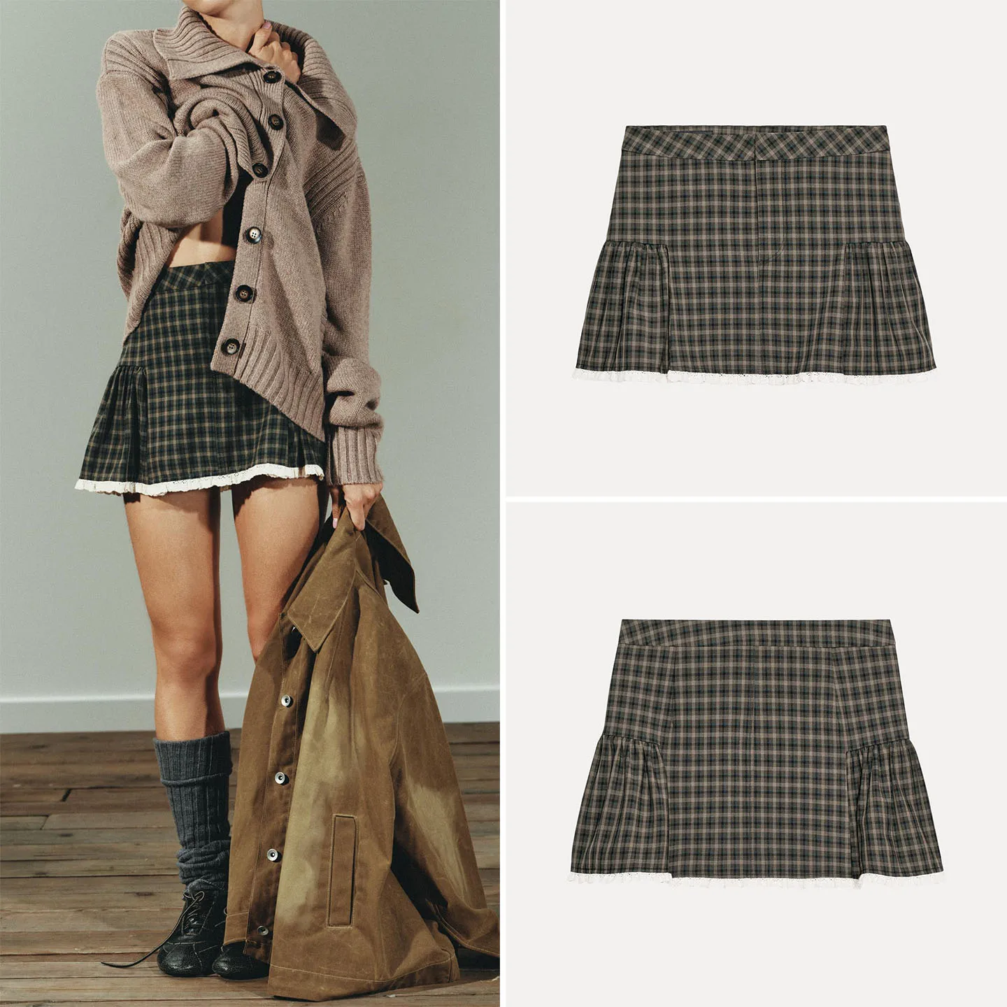 Z Gonna Faion da donna 2025 New Sle Versatile gonna longuette in pizzo allegato Sle europeo Stand Fit Abbigliamento casual