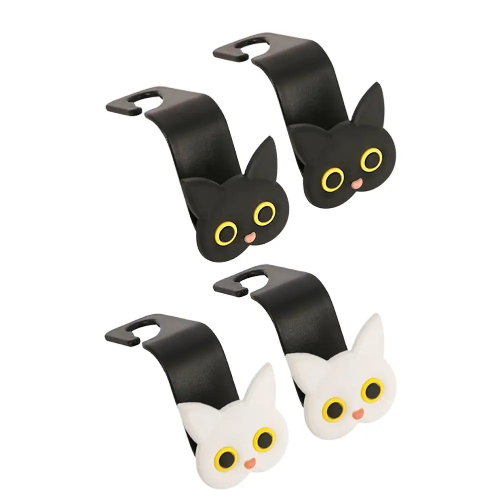 2 قطعة لطيف هريرة سيارة مسند الرأس هوك العالمي المقعد الخلفي حامل مُنظِم اكسسوارات السيارات التخزين الداخلي #6