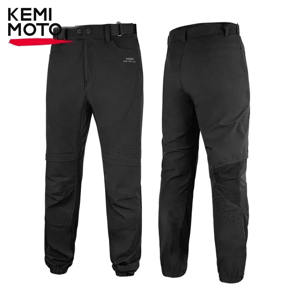 Motorcycle Pants Summer Breathable Riding Men Trousers Soft Fabric Thin Lightweight Windproof Sunburn Protection Protective Gear