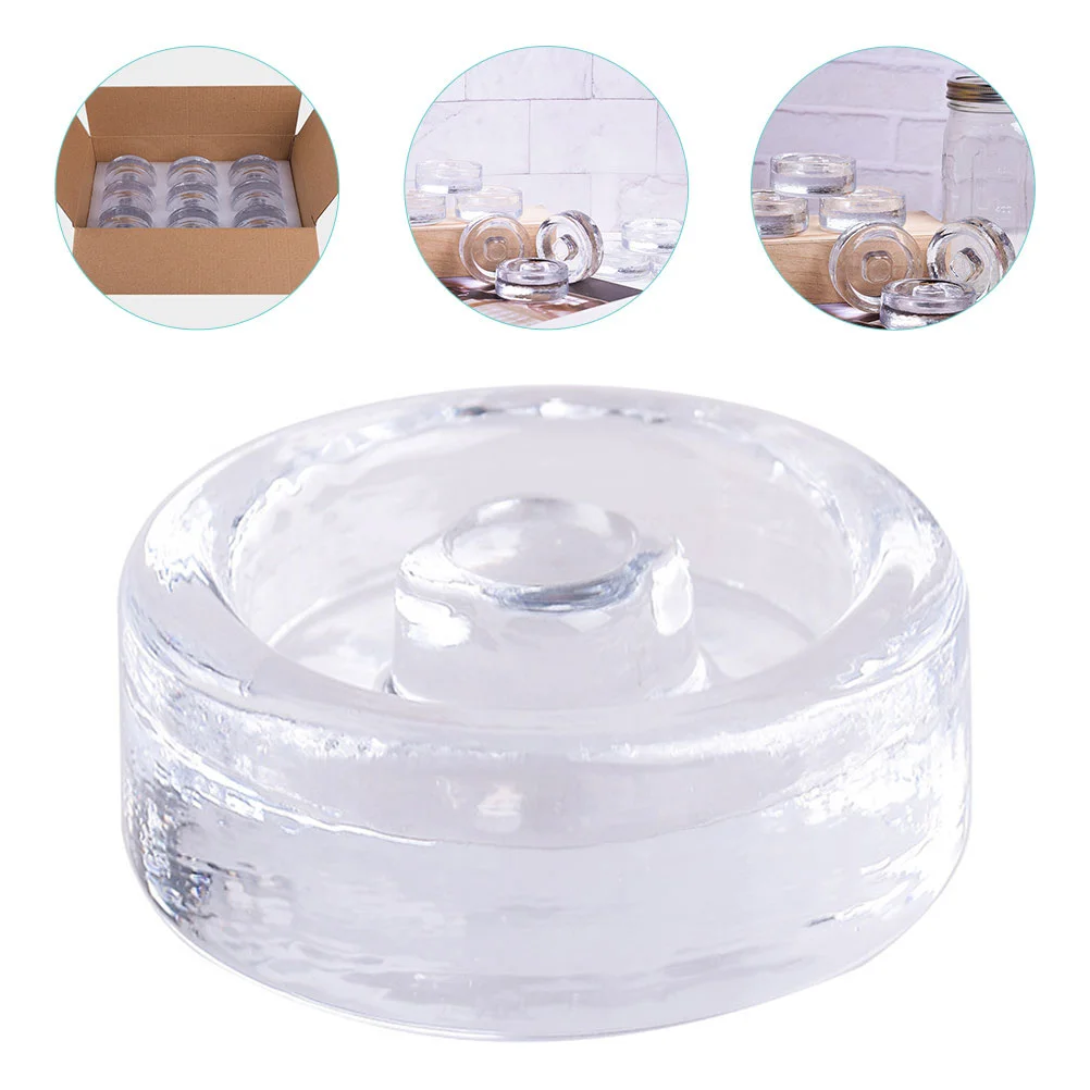 2 Pcs Glass Weights Household Lids Fermenting for Wide Mouth Jars Heavy Multi-function Equipment Mason