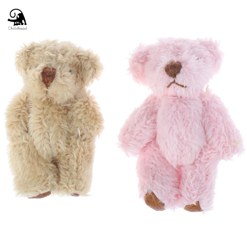 4.5cm Mini Bear Plush Soft Stuffed Plush Pendant Wedding Box Toy Doll Garment  Accessories Decor Doll Gifts