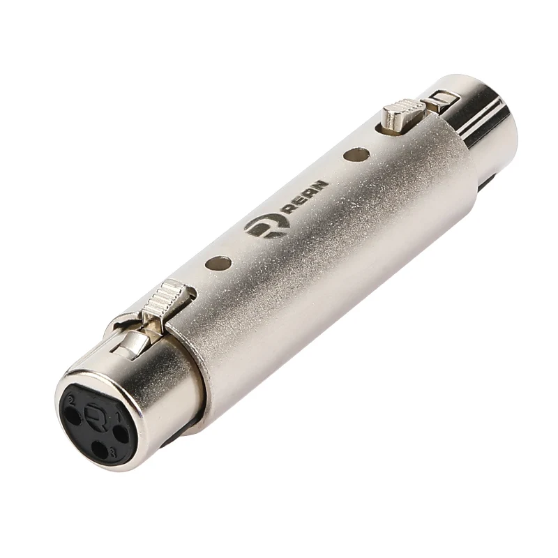3-Pin XLR Buchse auf Buchse mit Verriegelung Metall XLR-Koppler-Adapter Stecker auf Stecker Audio-Konverter Symmetrischer Signalverbinder – Detail 5