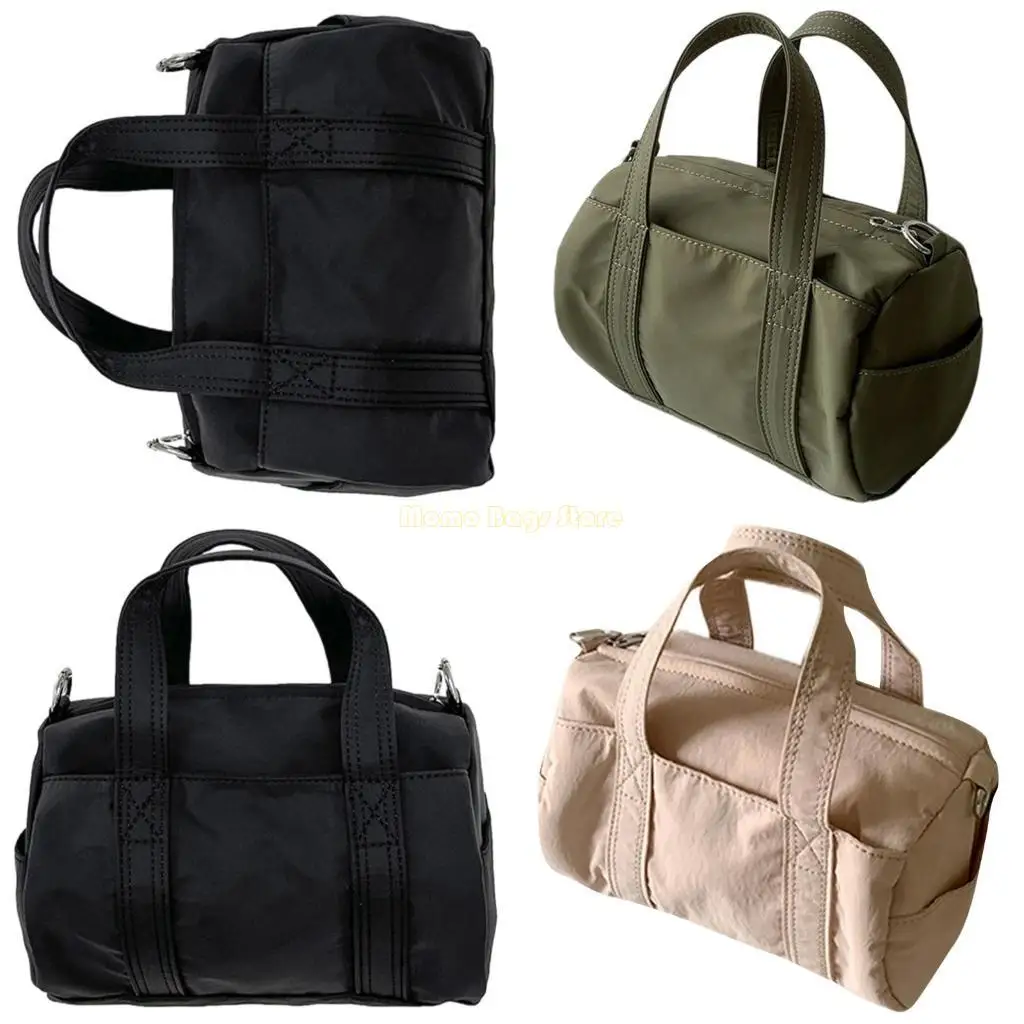 

X90D Women Shoulder Bag Korean Bucket Bag Top Handle Bag Nylon Crossbody Bag