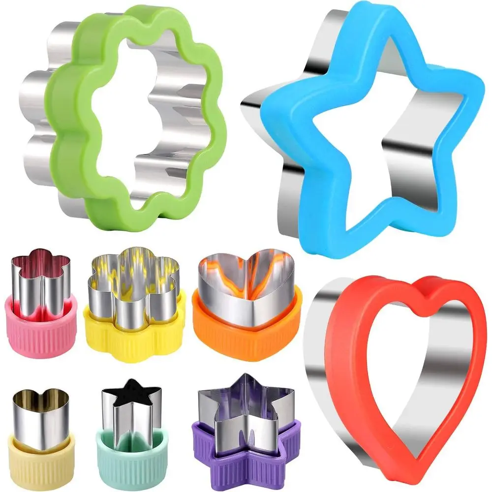 

9 pcs Cookie Cutters Set Different Sizes Fruit Cutter Cookie Pastry Stamps Mold, Cake, Sandwich, Grape
