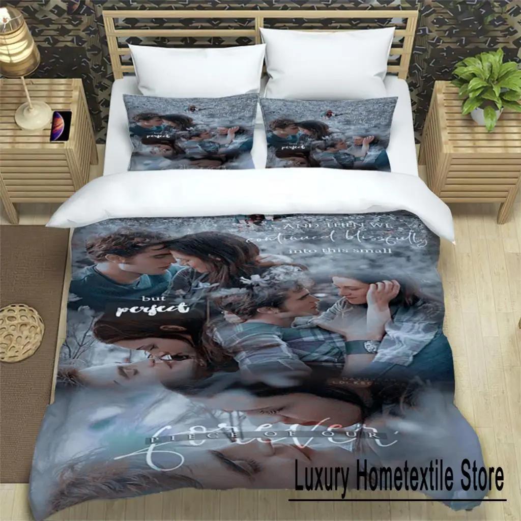 

Twilight Print Three Piece Bedding Set Fashion Article Boys Or Adults For Beds Quilt Covers Pillowcases Bedding Set Gift