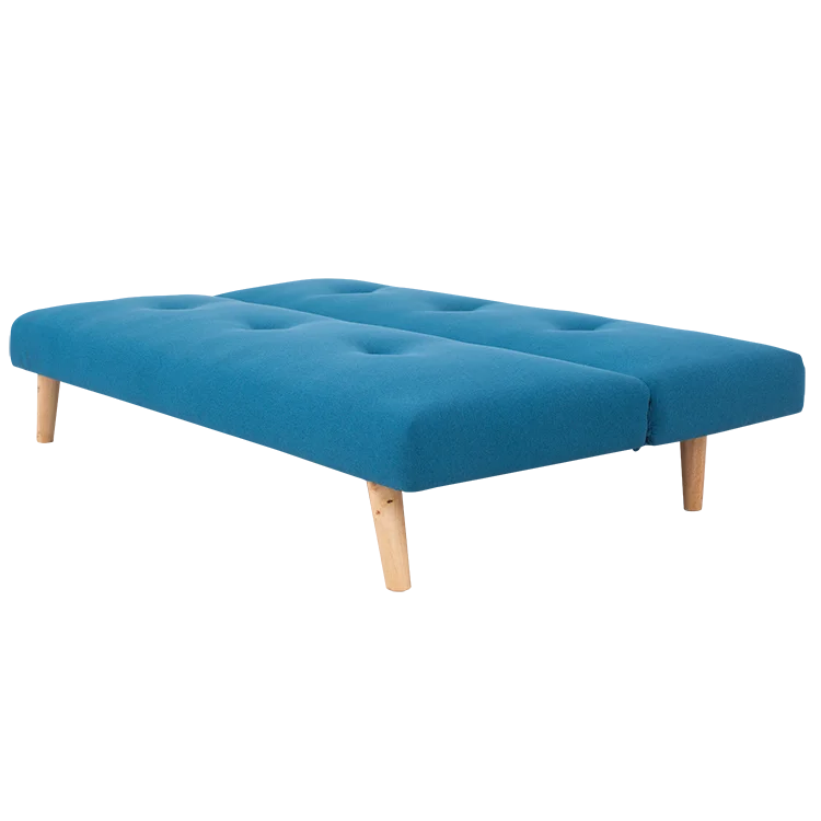 Memory Foam Futon Sofa Bed for Nisco Promotional Use Tufted Convertible Couch Blue Foldable Living Room Sleeper Sectional