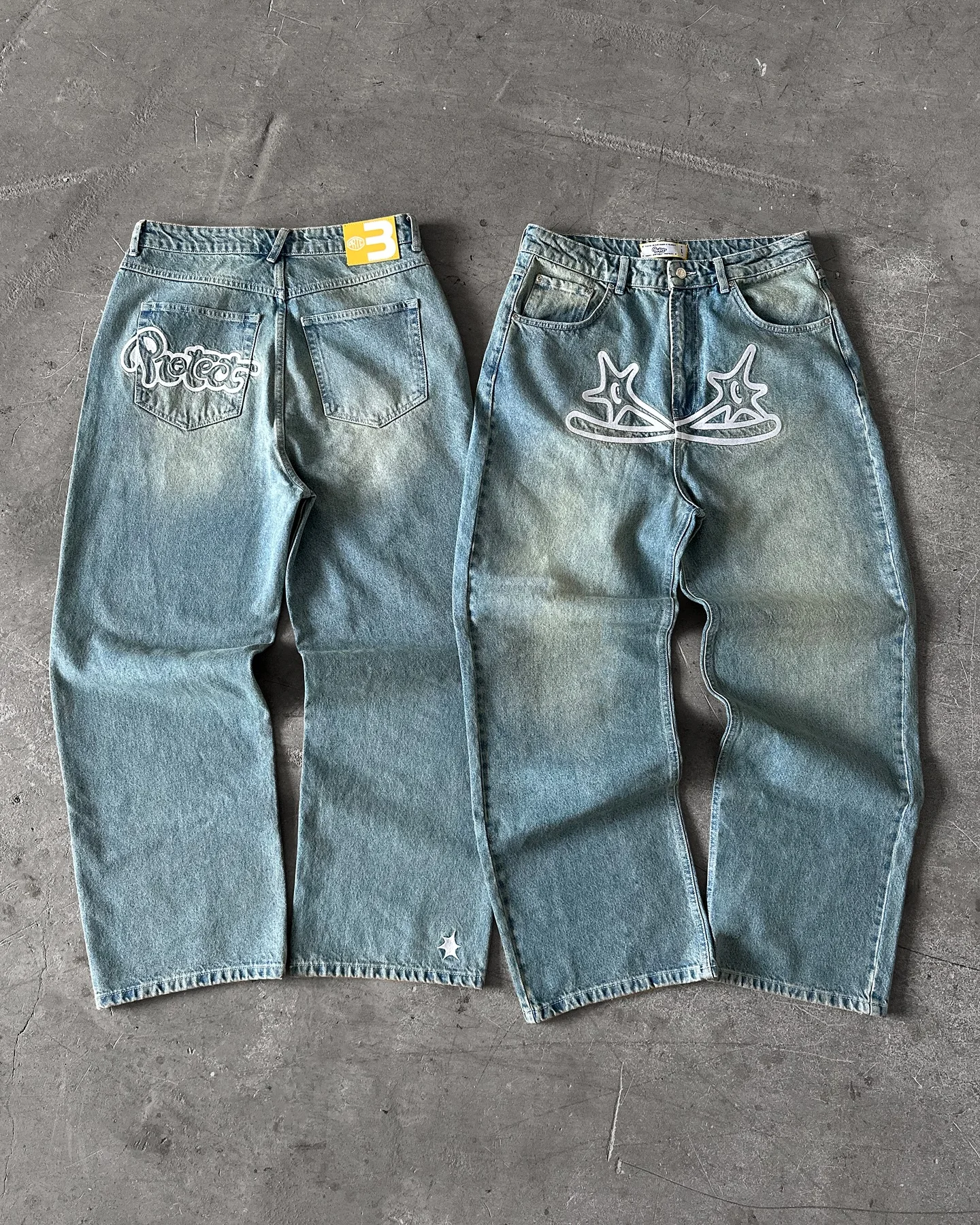 

Американский уличный стиль, защитные джинсы с графическим рисунком, мужские уличные джинсовые брюки, Harajuku y2k, прямые широкие джинсы, мужская одежда