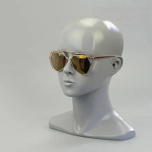 Cabezas de maniquí femeninas de fibra de vidrio, modelo para pelucas, sombrero, exhibición de gafas de sol