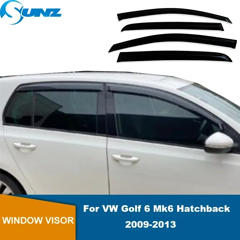 

Window Visor For VW Golf 6 Mk6 Hatchback 2009 2010 2011 2012 2013 Car Window Deflector Awning Shelter Shades Sun Rain Deflector