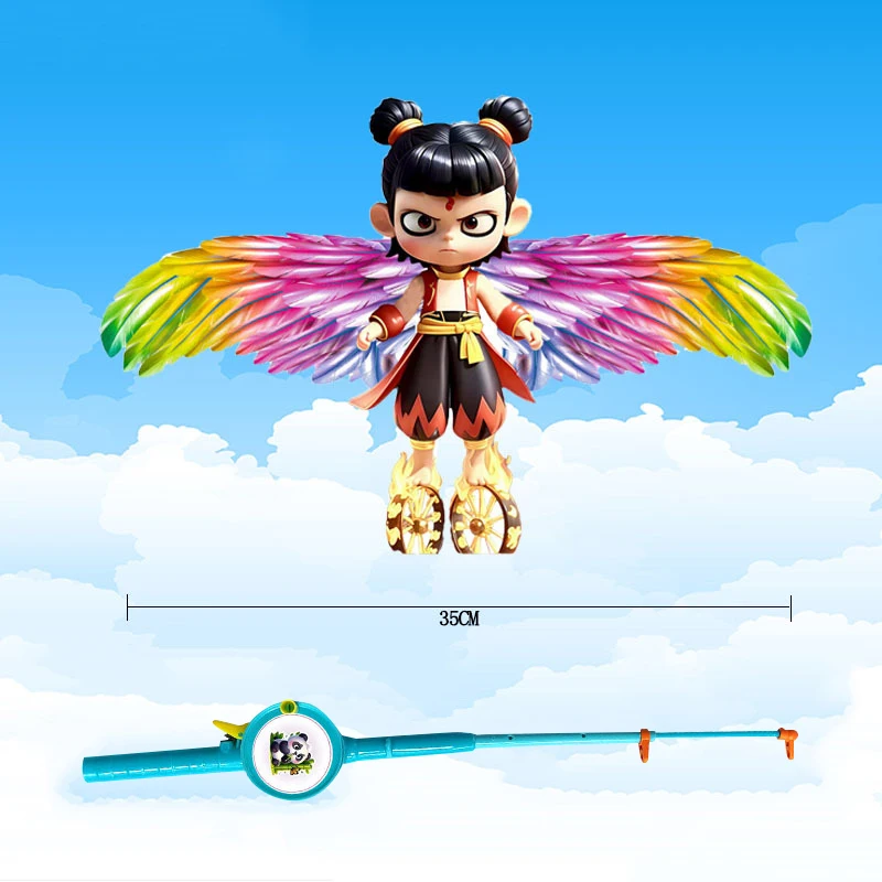 الأطفال طائرة ورقية لعبة الكرتون النسر طوي ألعاب بلاستيكية صغيرة طائرة ورقية اليد الفرامل الصيد رود الفراشات أجنحة المنقولة لعبة للهواء الطلق