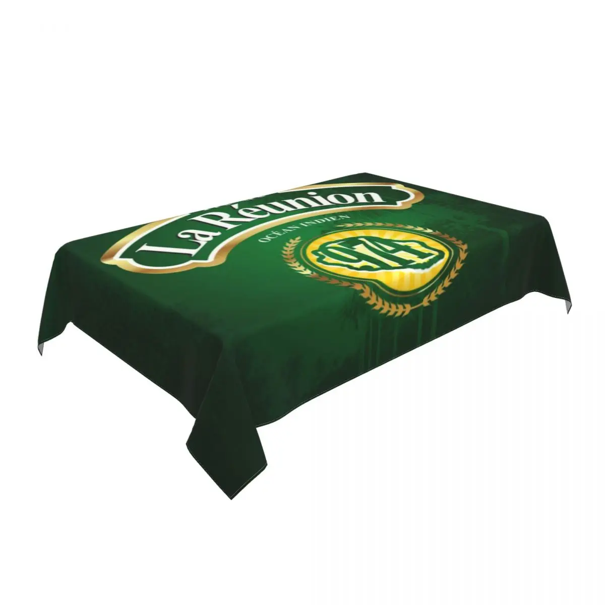 Rectangular Waterproof 974 Reunion Island Tablecloth Backing Edge Table Cover Margouillat Isle Beach Indian Ocean Table Cloth