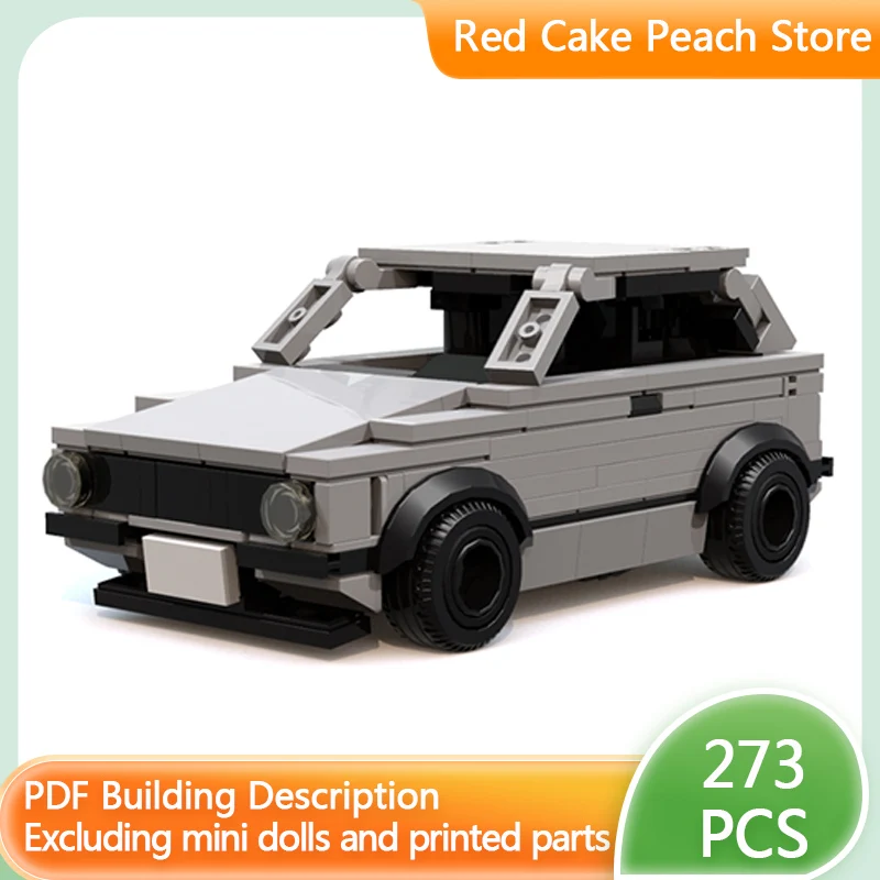 

Speed Racing Car Model MOC Building Bricks Compact Hatchback Modular Technology Children Holiday Gifts Assemble Toys Suit