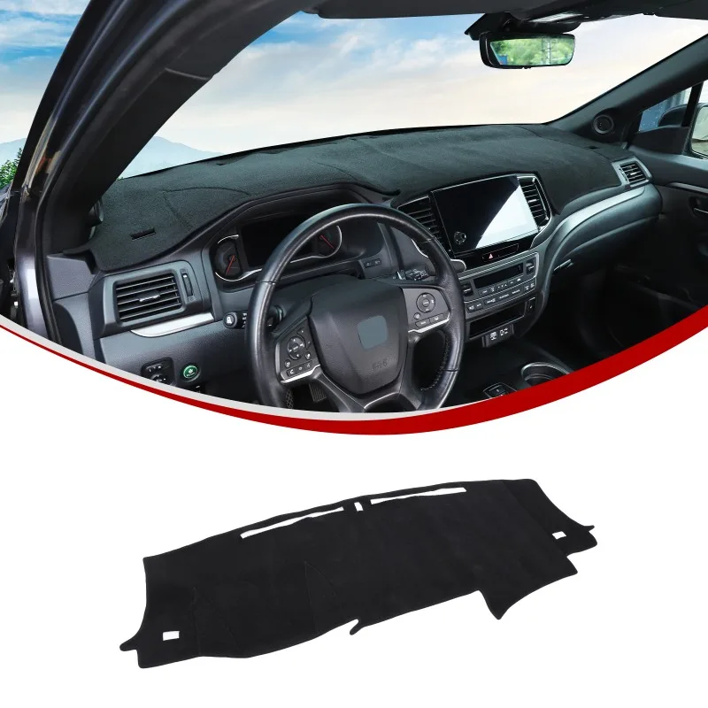 البوليستر لهوندا بايلوت 2016-2022 (الببتيد لليد اليسرى) لوحة القيادة ظلة الشمس حماية حصيرة غطاء وسادة تقليم اكسسوارات السيارات #1