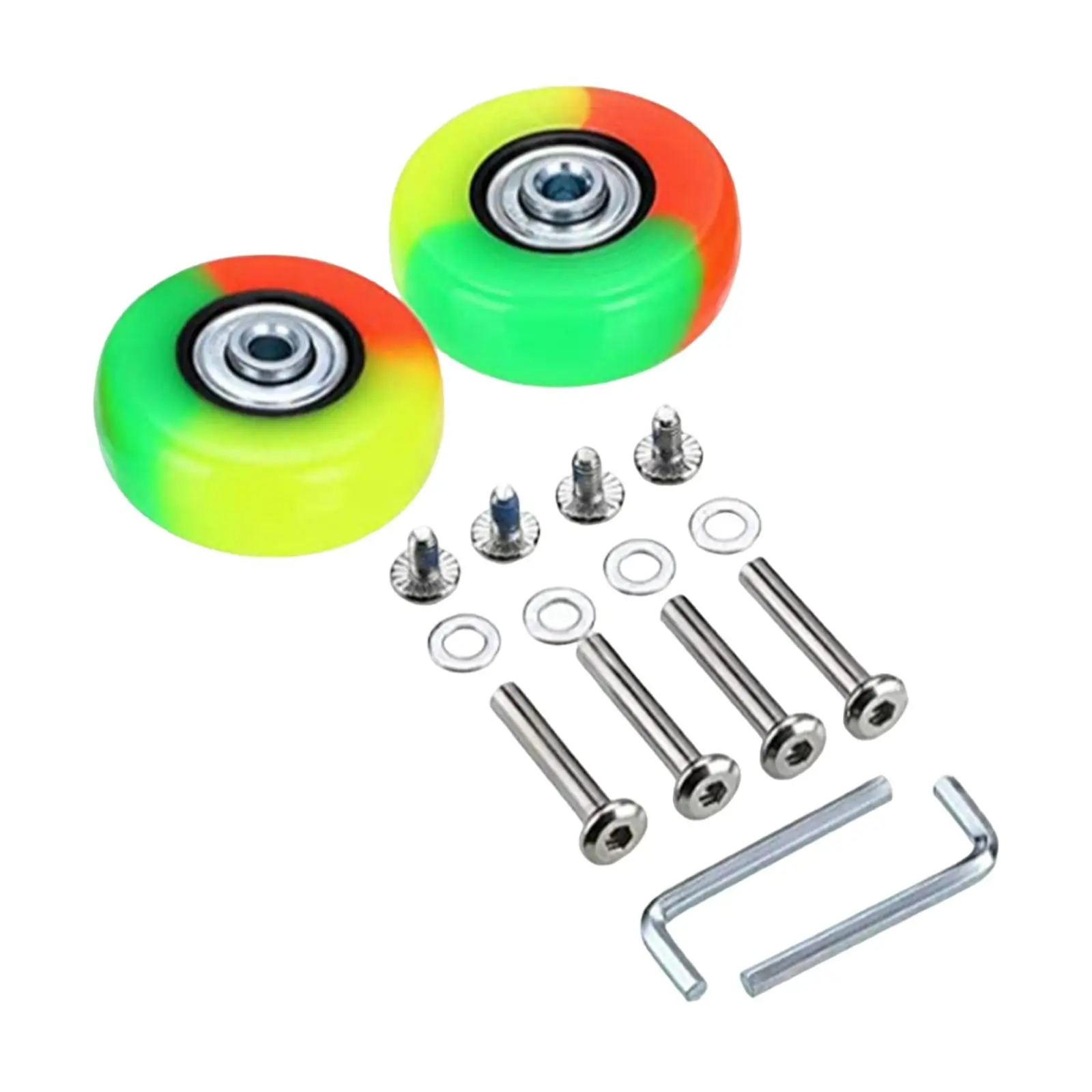 Kit de reparación de accesorios flexibles para ruedas giratorias, color para maleta con ruedas, 2 uds.