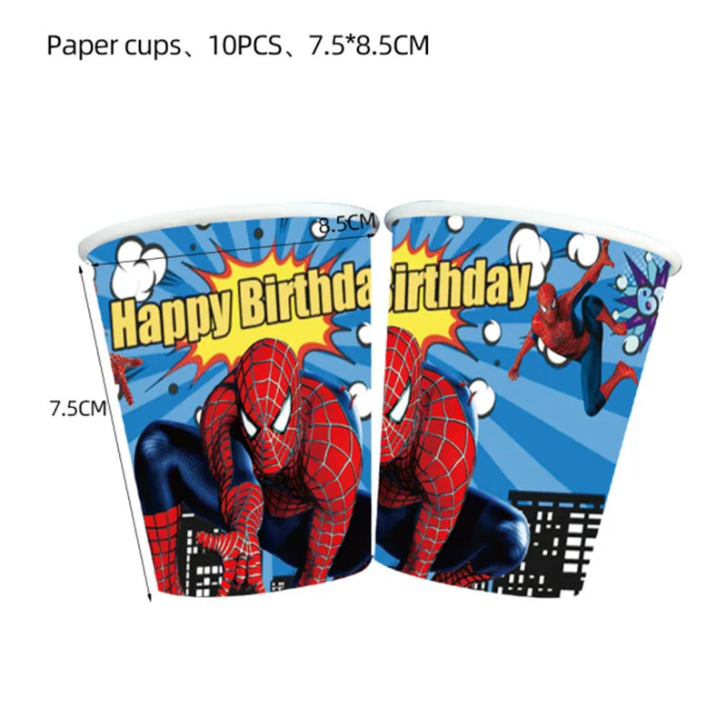 10pcs/lot Superhero Party Decoration Cups Girls Boys Favor Children Birthday Party Cup Baby Shower Supplies