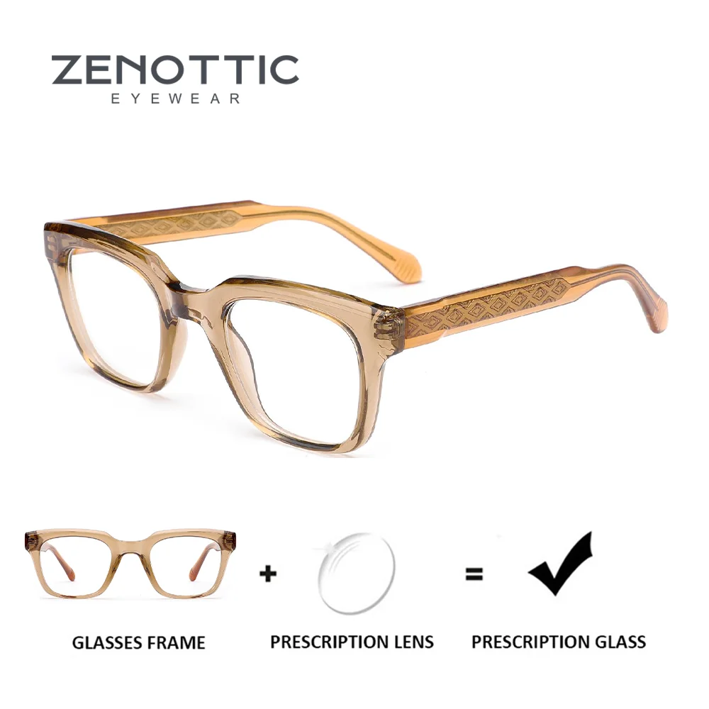

ZENOTTIC Women Vintage Butterfly Glasses Acetate Frame Prescription Myopia Progressive