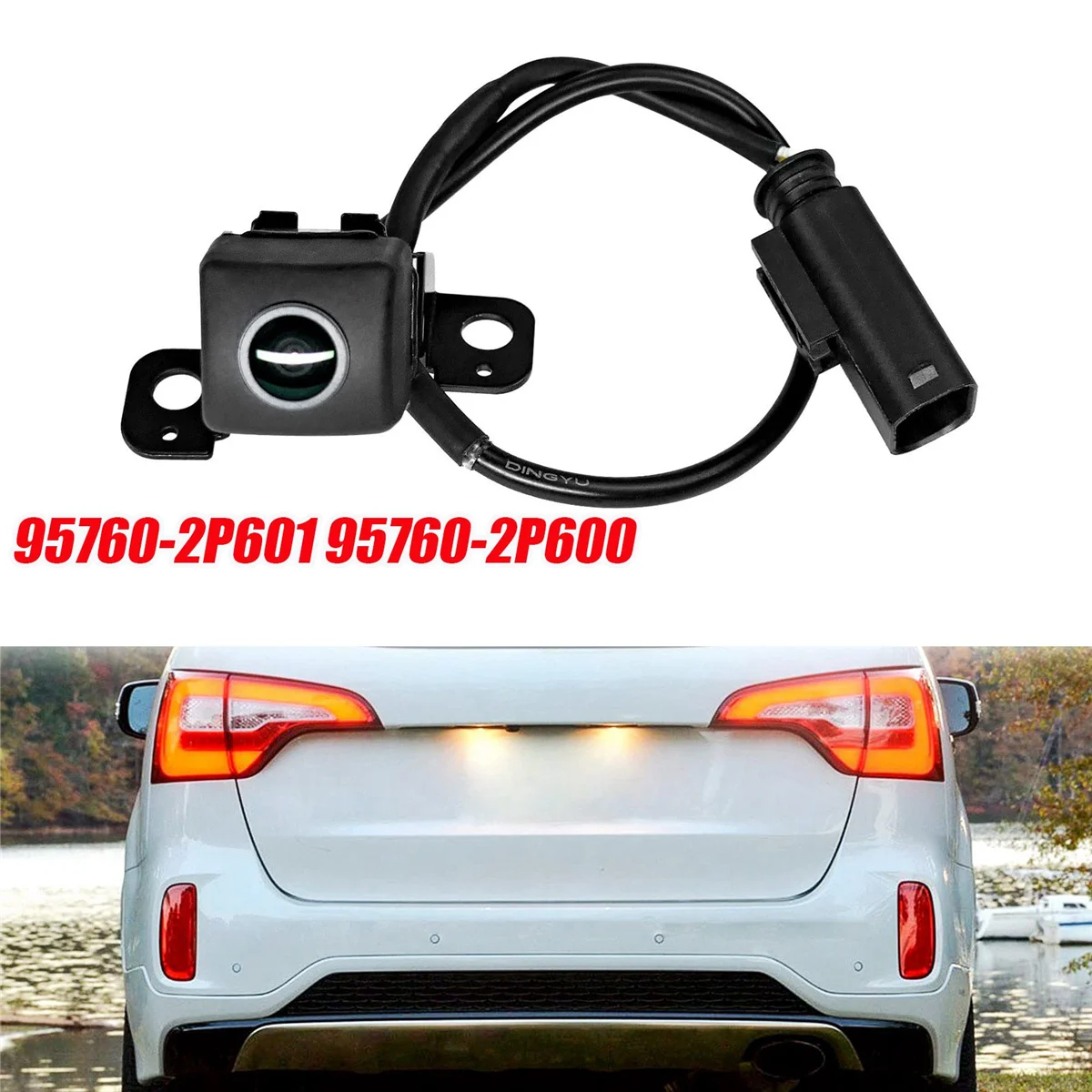 Cámara de visión trasera de marcha atrás para coche, dispositivo de asistencia de estacionamiento, 95760-2P601, 957602P600, para Kia Sorento 2013-2014, 957602P601