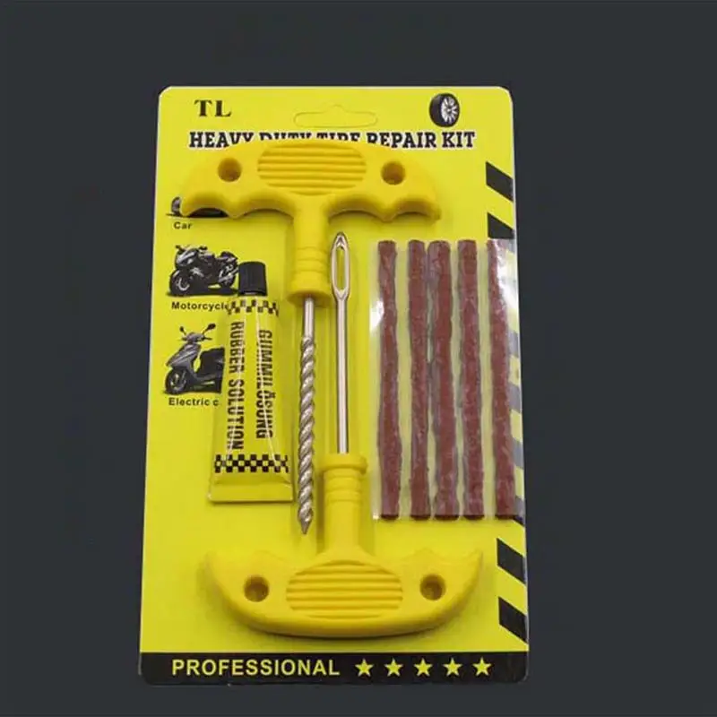 Tire Plug Repair Kit Portable Tire Patch Kit Tubeless Tire Repair Kit Lightweight Tire Patch Tools Tire Plugging Kits For