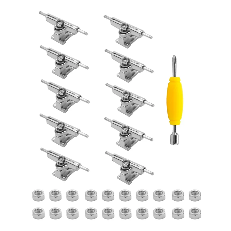 ODIES-50 Uds. De camiones con diapasón de 29Mm, cubierta de monopatín para dedos con tuercas y destornillador de llave para patinetas de dedo