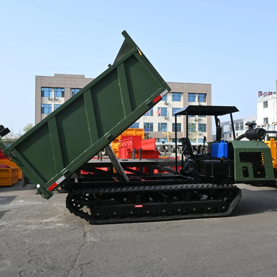 Customized 6ton Rubber Track Crawler Carrier Tracked Dumper For Sale