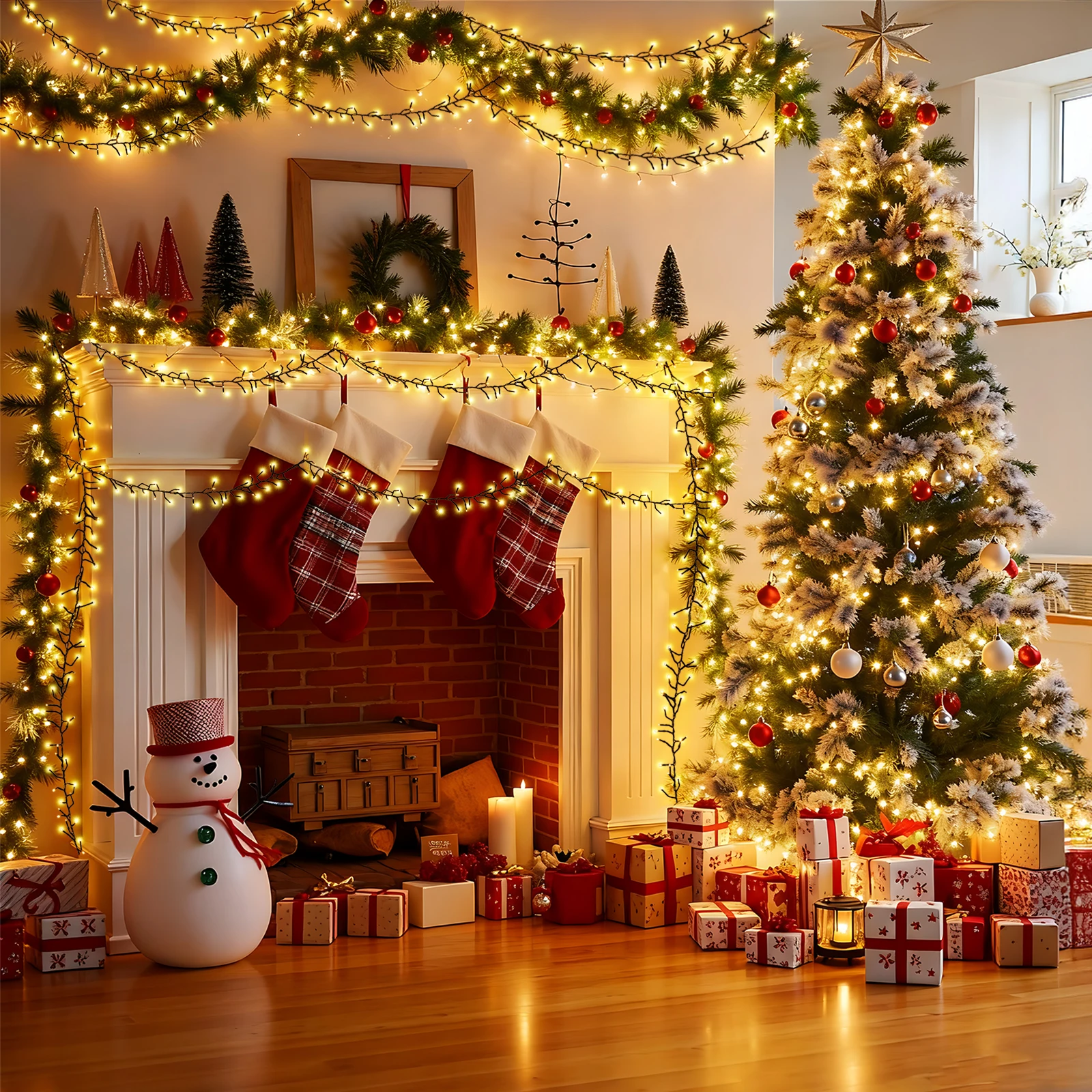 24.6FT 500 LED String Lights – Halloween Christmas Fairy Lights, Max 2 in Series, IP54 Waterproof & Snowproof, 8 Modes, DIY Decoration for Home Garden Wedding Birthday Party New Year Garland Indoor Outdoor