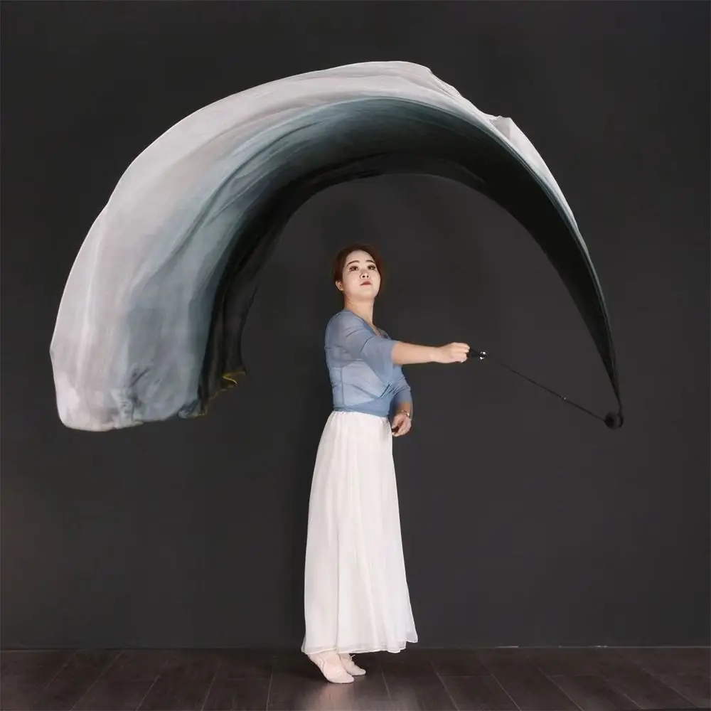 Bolas lanzadas ajustables para danza del vientre, accesorios para actuación en escenario de seda de imitación de arcoíris, velo de seda para Tailandia/India/árabe