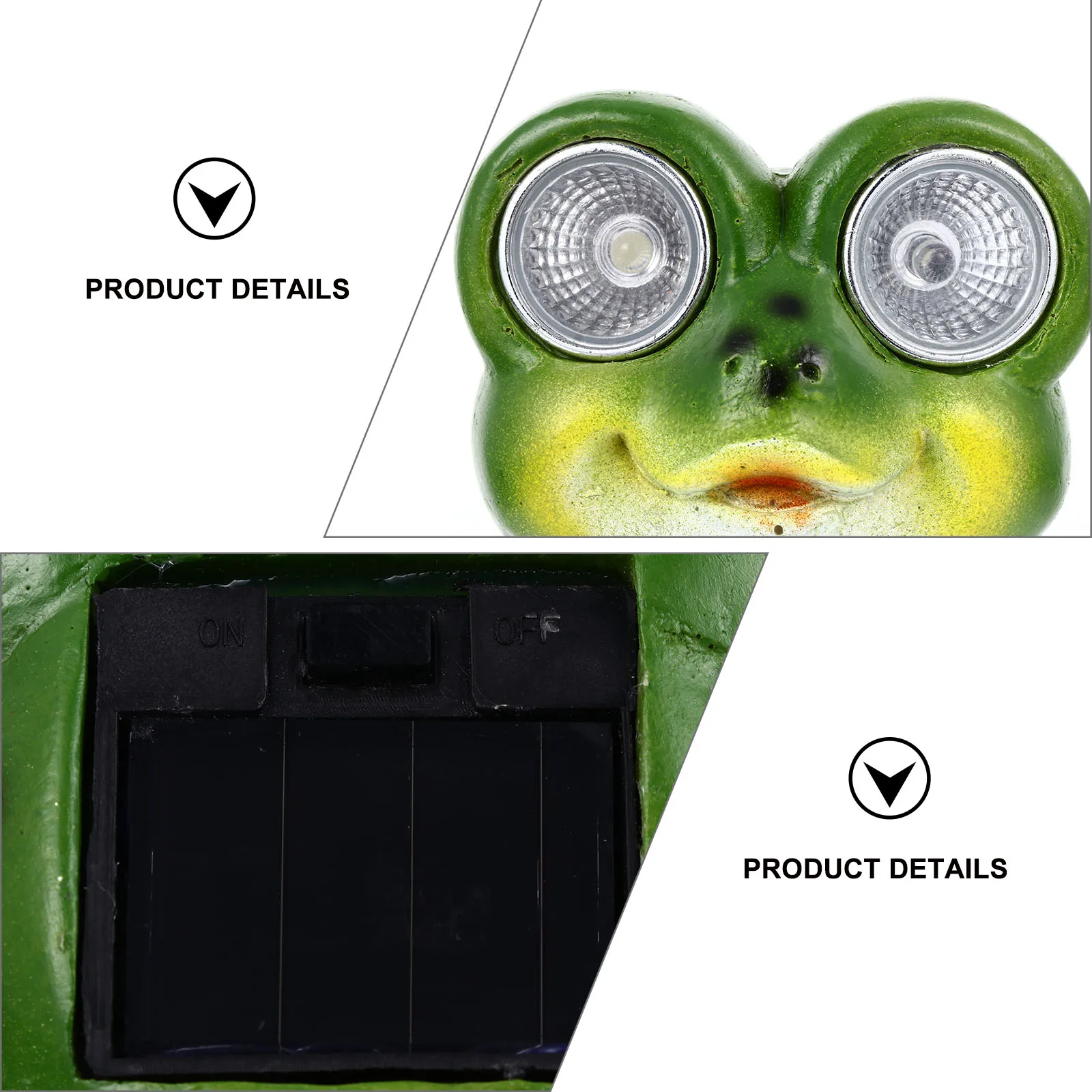 

Solar Garden Lights Resin Figurines Outdoor Decor Yard Lovers Frog Solar Powered Light Pathway Driveway Lawn Ornament Realistic