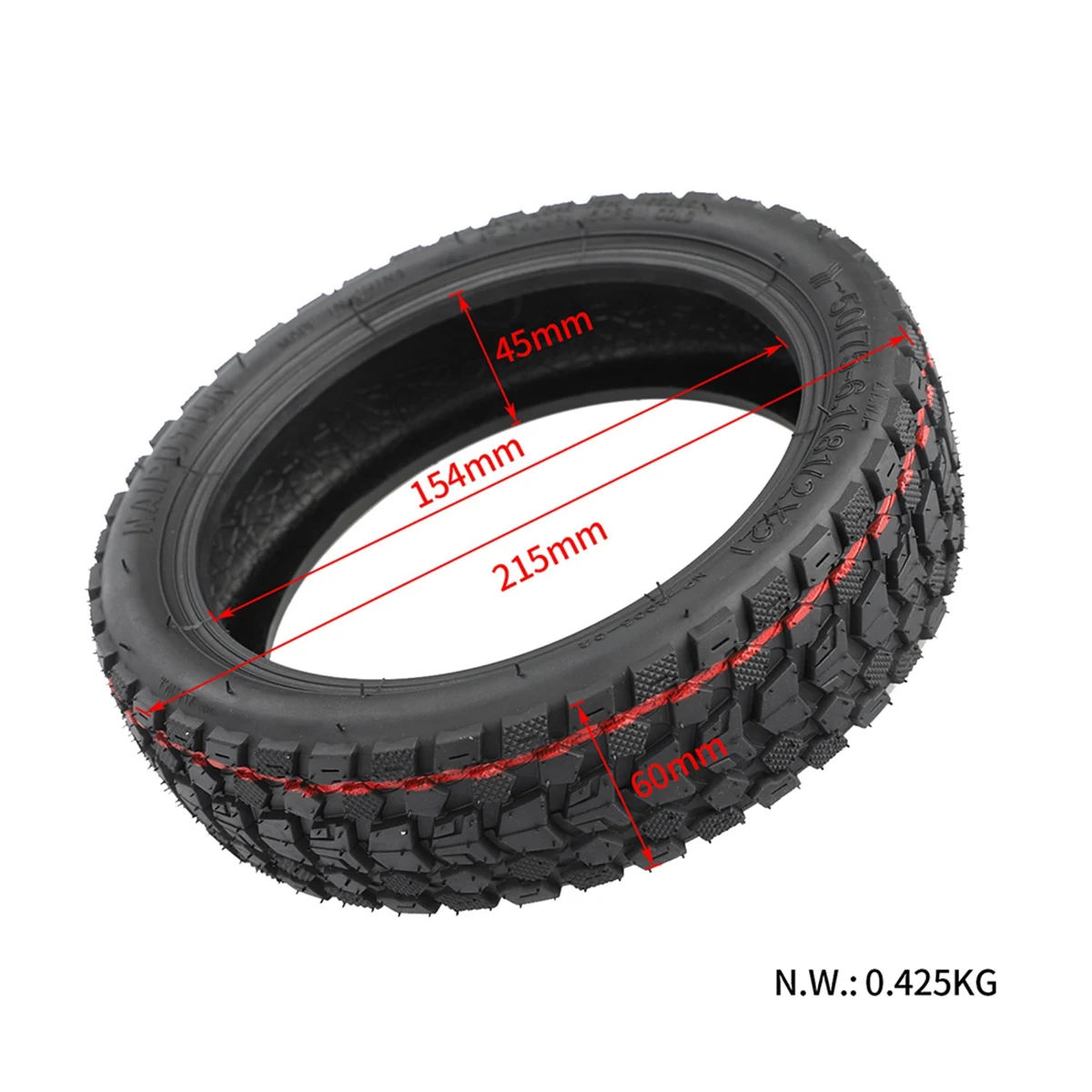 

Electric Scooter Tire 8 1/2X2 Off Road Tubeless 50/75-6.1 Tyre Wheel for Xiaomi M365 DIY Accessories