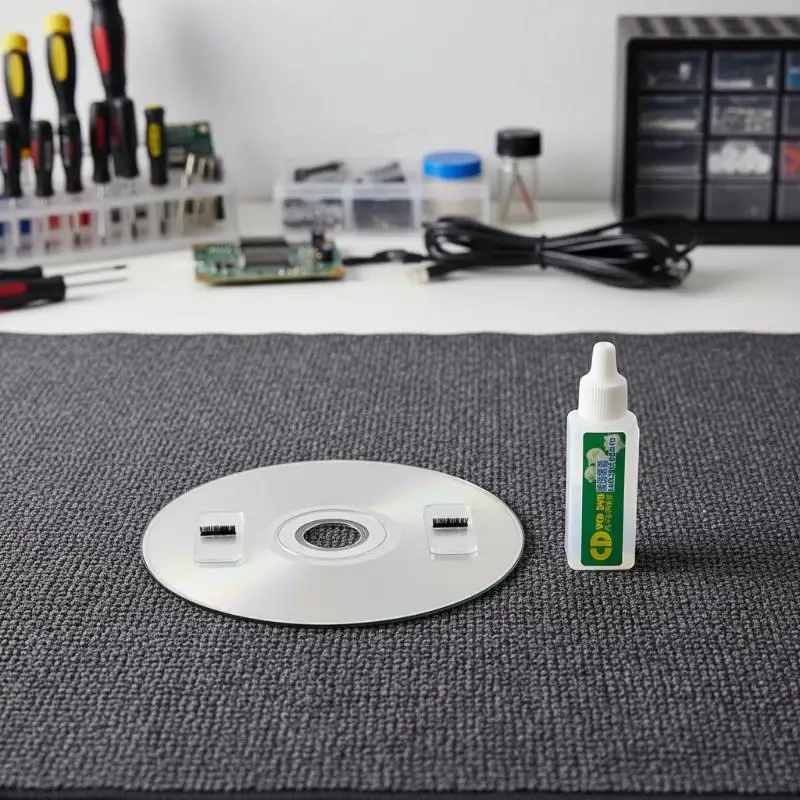 Limpiador Universal de Lentes para CD/DVD - Herramienta de Limpieza de Cabezales Láser Húmeda/Seca para Reproductores de DVD y VCD, Accesorio de Mantenimiento para Unidades de Audio y Video