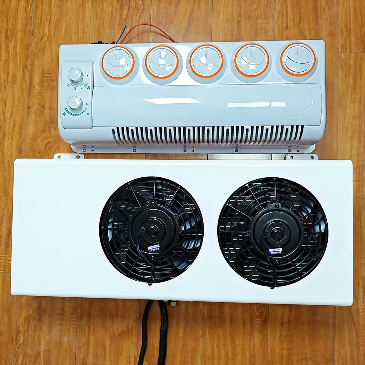 

Electric 12V 24V Air Conditioning Systems Dual Fan Split Top Auto Parking Air Conditioner for Small Cars Trucks Campers Caravana