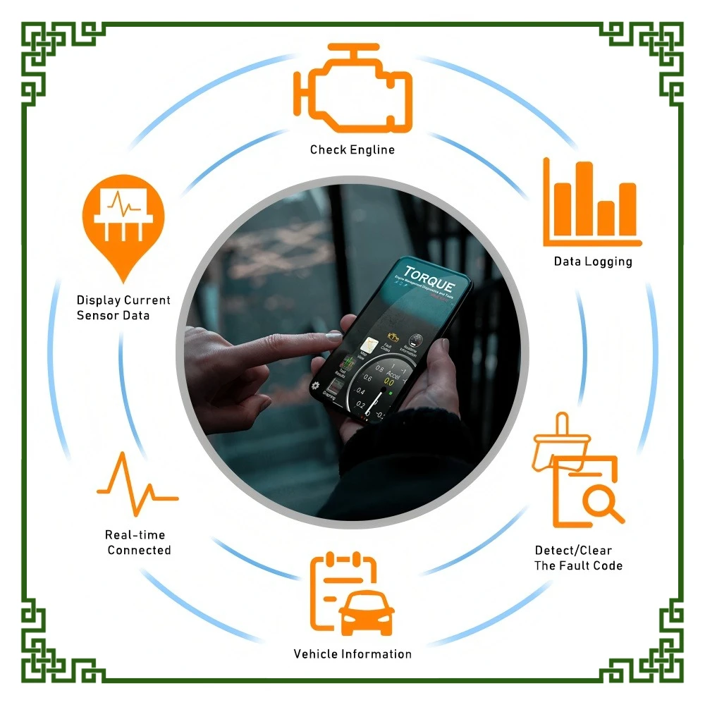 Mini ELM327 V2.1 Obd2 قارئ رمز الماسح الضوئي لنظام أندرويد/IOS بلوتوث أداة تشخيص السيارات كاشف أخطاء السيارات