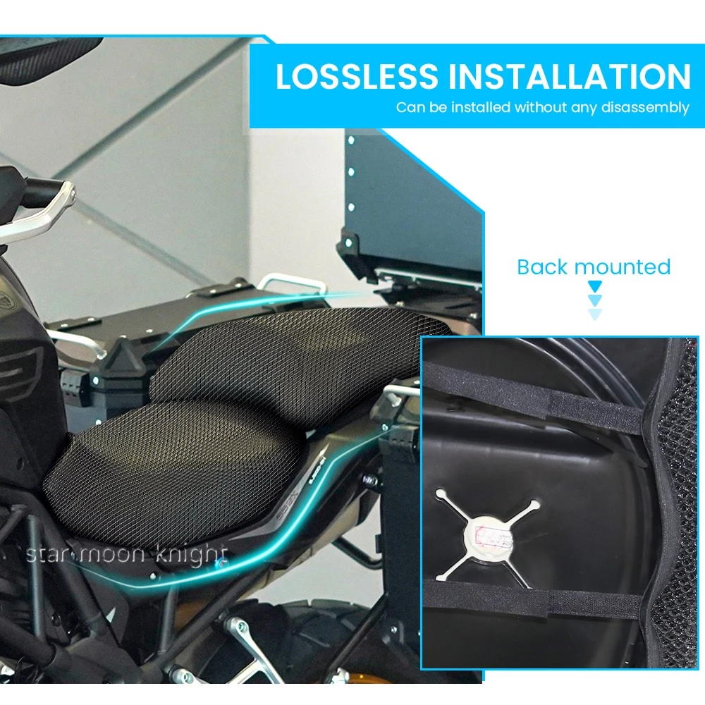 Cojín de asiento de nailon para Conductor, cubierta de asiento de refrigeración de malla 3D, accesorios para Benelli TRK 552 TRK552 TRK 552X2024