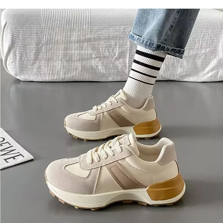 

Women's Luxury Breathable Lace Up Sport Shoes 2024 Spring Autumn New Designer Platform Walking Shoes Sneakers Zapatos De Mujer