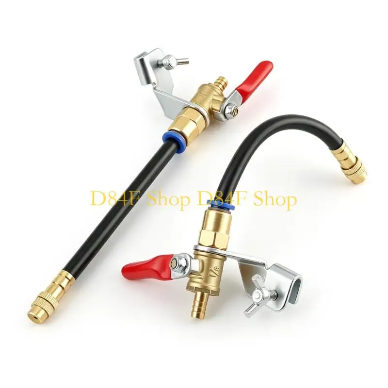 D84F Metal Body Water Sprinkler Nozzle Attachment for Cutting Machine Work, Wet Cutting Dust Reduction Part for Concrete and