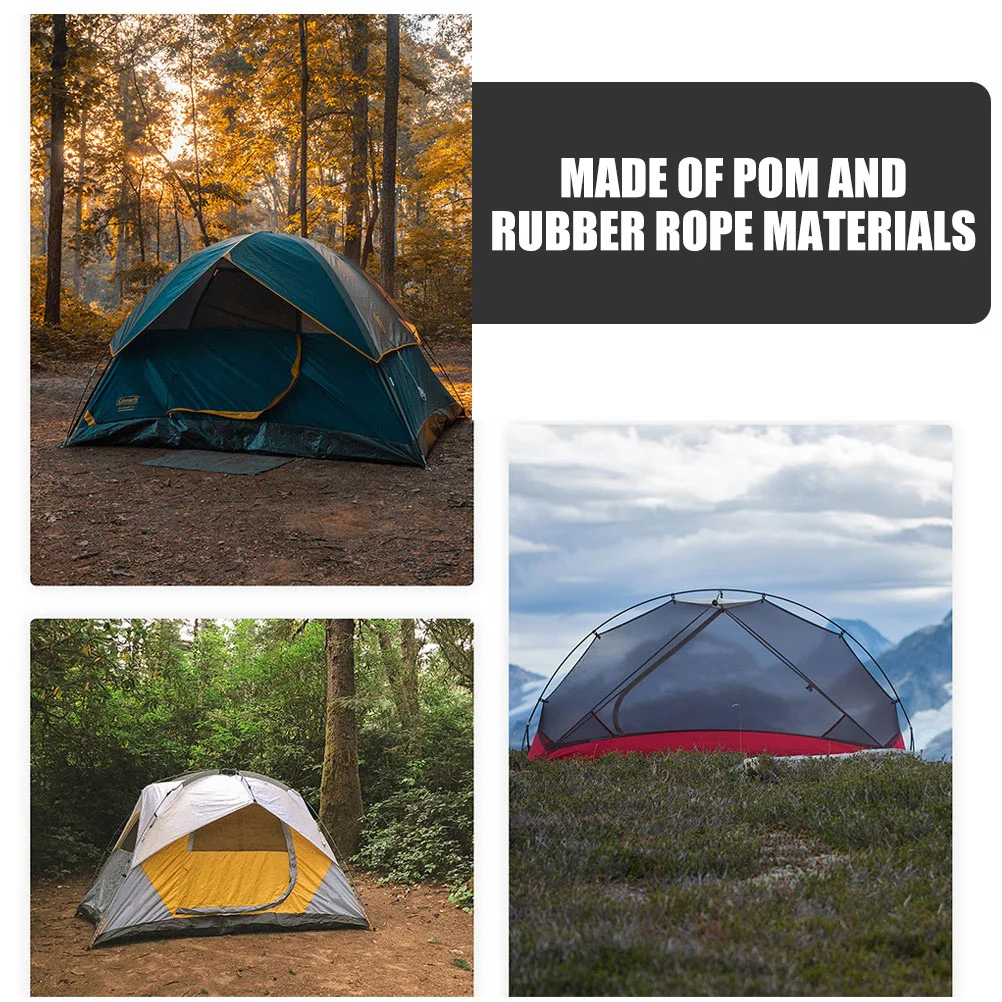 

3Pcs Elastic Hook Strap with Dual Hooks High Strength Rubber Rope for Camping Hiking Boating Outdoor Utility Use