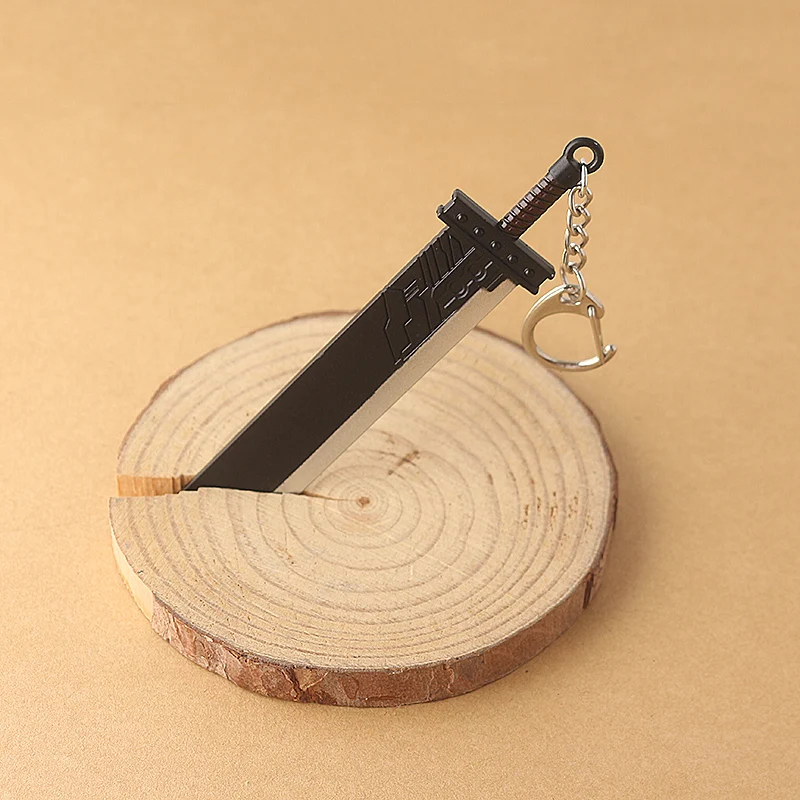 Final Fantasy 7 Cloud Buster Sword Keychain Cloud Strife's Weapon Metal Pendant Key Chain for Men Jewelry