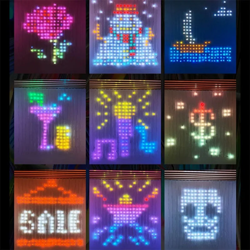 2025 أضواء عيد الميلاد الذكية بلوتوث مع التحكم في التطبيق لتقوم بها بنفسك RGBIC الستار LED سلسلة ضوء للحزب عيد الميلاد ديكور المنزل الهدايا