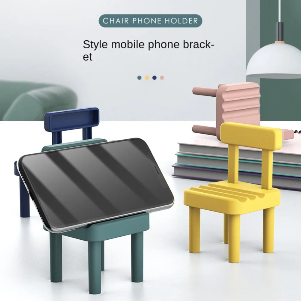 Creative Chair Mobile Phone Stand Portable Chair Stool Lazy Mobile Phone Stand Mini Multi-Angle Chair Phone Holder Office