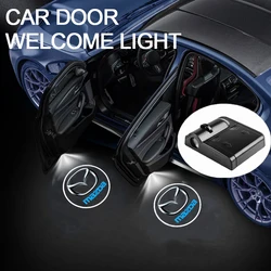 Lampe de budgétaire LED de bienvenue de porte HD de voiture 3D, lampe pour Mazda 2, 3, 5, 6, 7, Axela CX5, CX3, CX4, CX8, CX30, CX9, Atenza, Demio, jas7, MPS, MS, 2 pièces