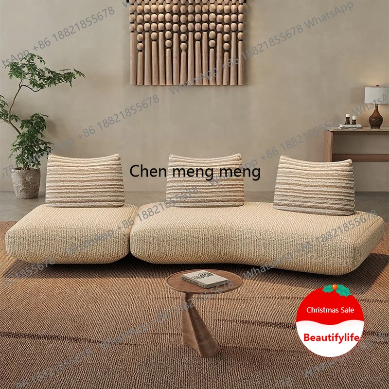 

L178 Curved special-shaped combination double-sided island cotton and linen fully removable and washable fabric sofa