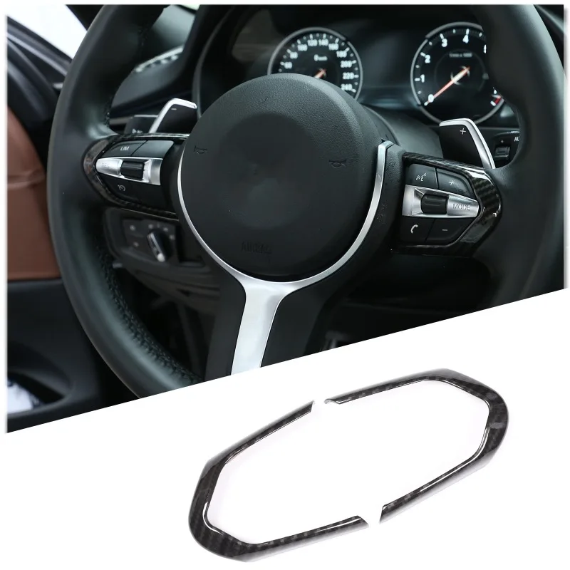 ABS Carbon Fiber Car Steering Wheel Button Frame Trim For BMW F20 F22 F21 F30 F32 F33 F36 F06 F12 F13 X5 F15 X6 F16 M-Sport