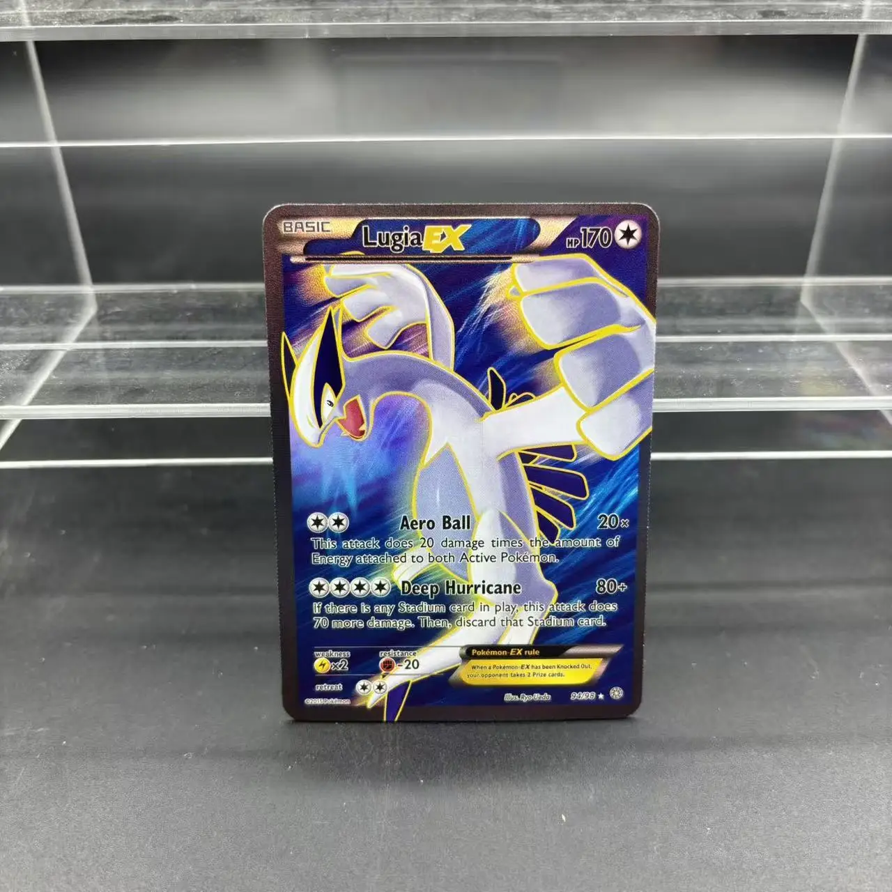8 Teile/satz Ptcg Ex Lugia Gengar Giratina Charizard Mew Englisch Flash Karte Lucario Diy Selbst Made Anime Sammlung Karte