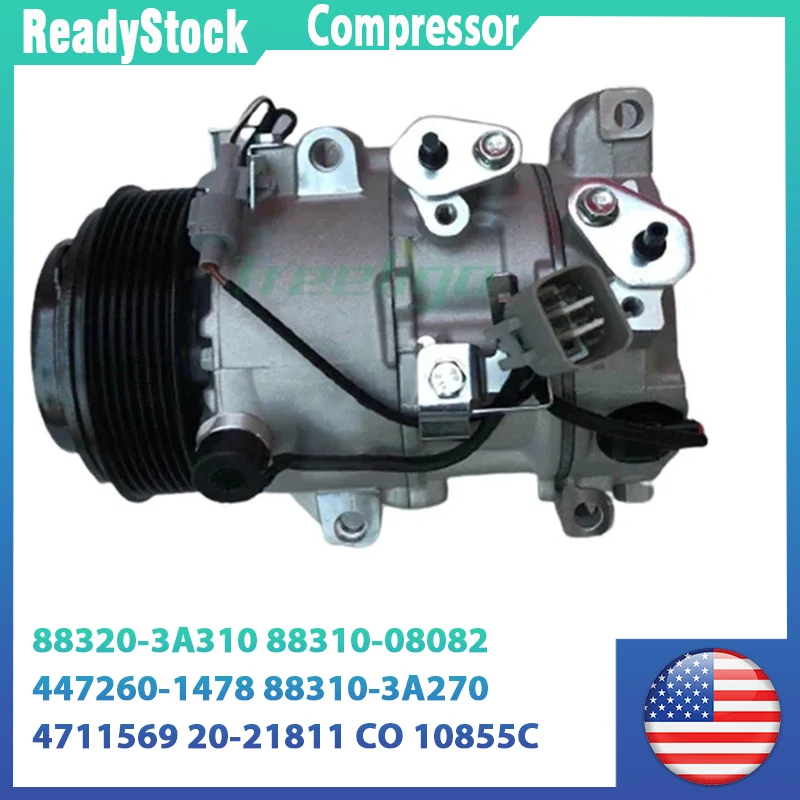 Treeligo 88320-3A310 88310-08082 1PCS Car Air Conditioner Compressor For TOYOTA CROWN 2.5 GRAND VITARA Année 2006 New Compressor